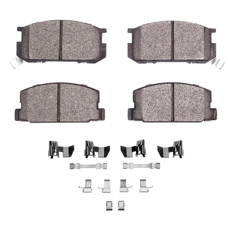 Dynamic Friction Co 3000 Semi-Metallic Brake Pads Hardware Kit, Low Dust, 100% Copper Free, 100% Asbestos-free, Front 1311-0282-01